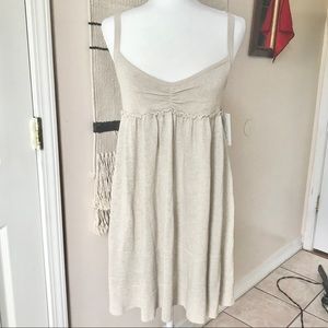 NWT Light brown Textured Ruffle Dress